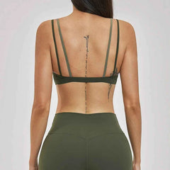 Women's Backless Push-Up Sports Bra | Breathable Yoga Gym Running Workout Top Fitness Bra