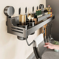 Wall-Mounted Kitchen Organizer Shelf by Snagg A Rack