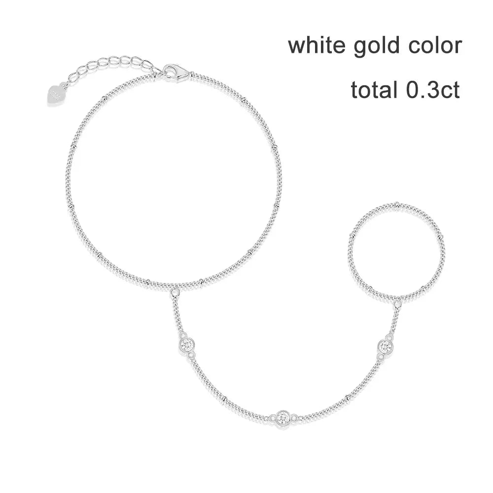3mm D Color Moissanite Adjustable Tennis Bracelet