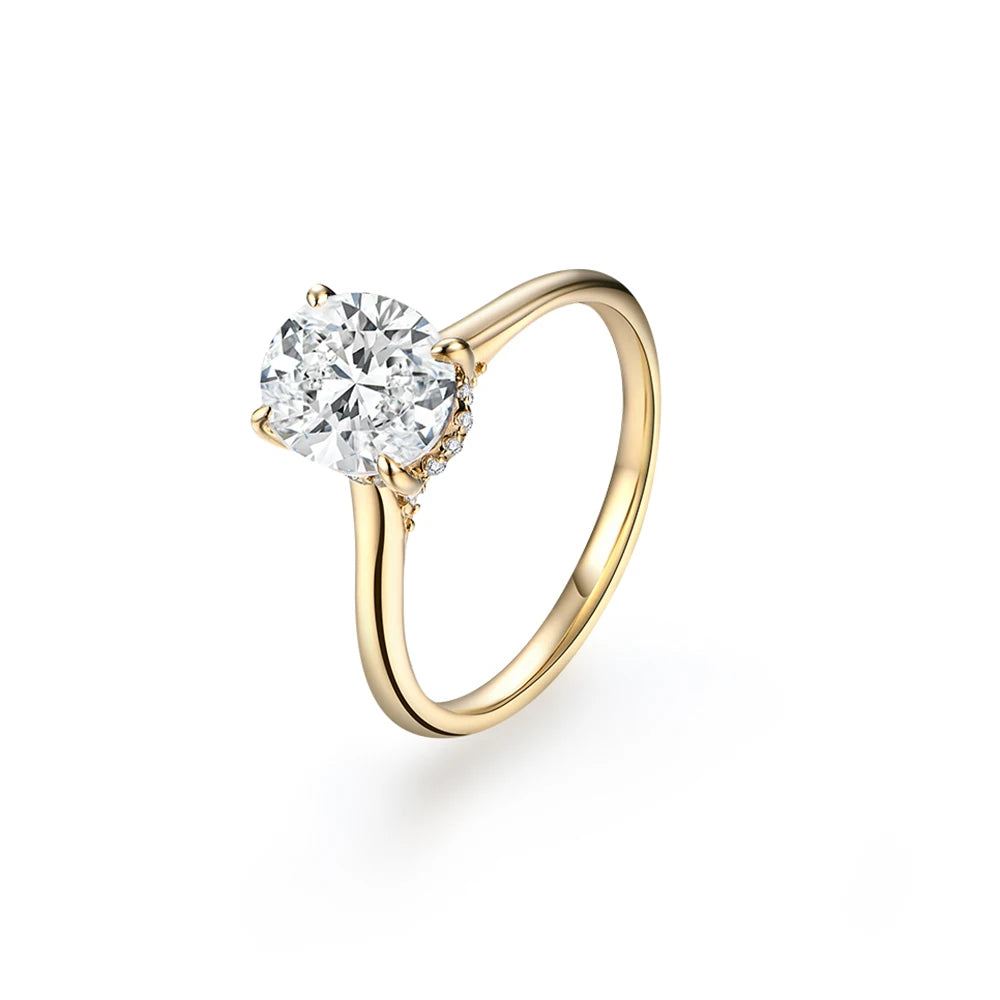 2ct Oval Moissanite Ring