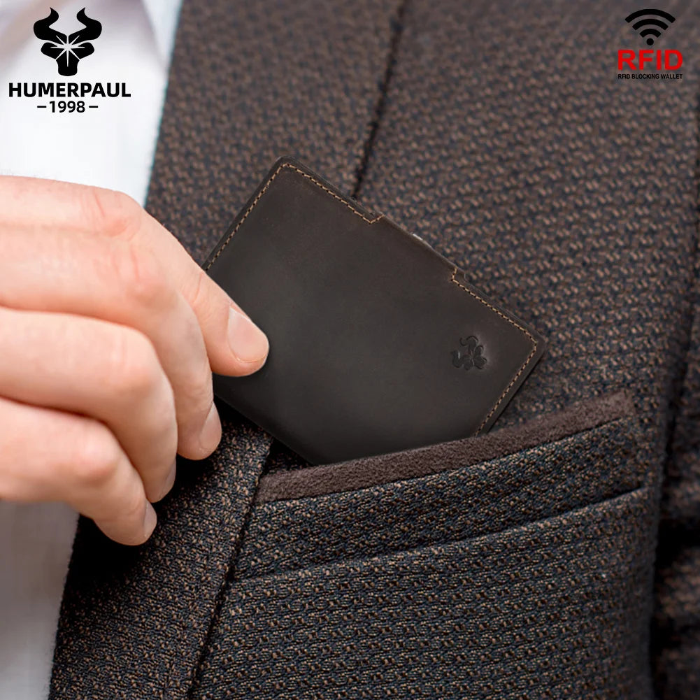 Leather Pop-Up Minimalist Card Holder