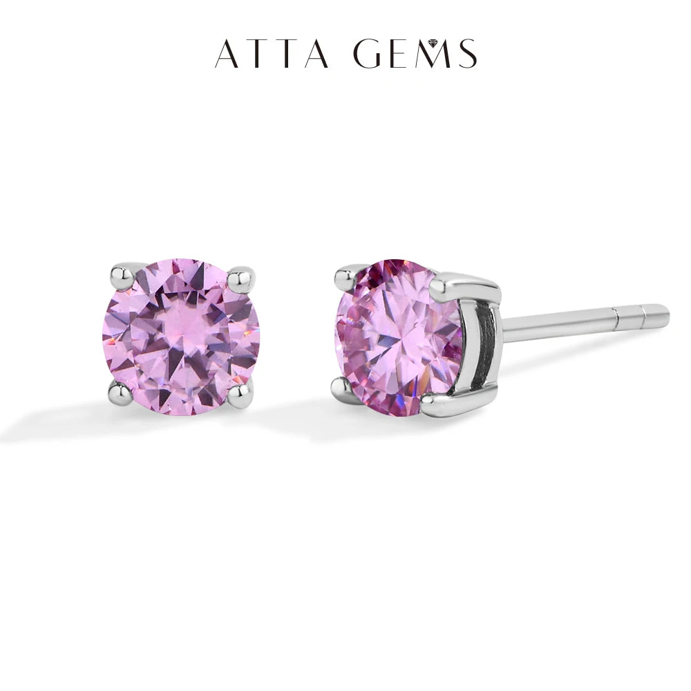 0.5CT Colored Moissanite Stud Earrings