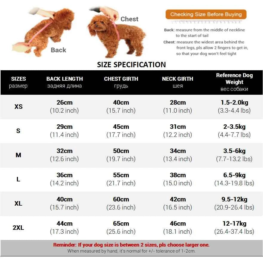 Padded Dog Winter Overalls – Lightweight Down-Feel Jumpsuit for Small & Medium Dogs