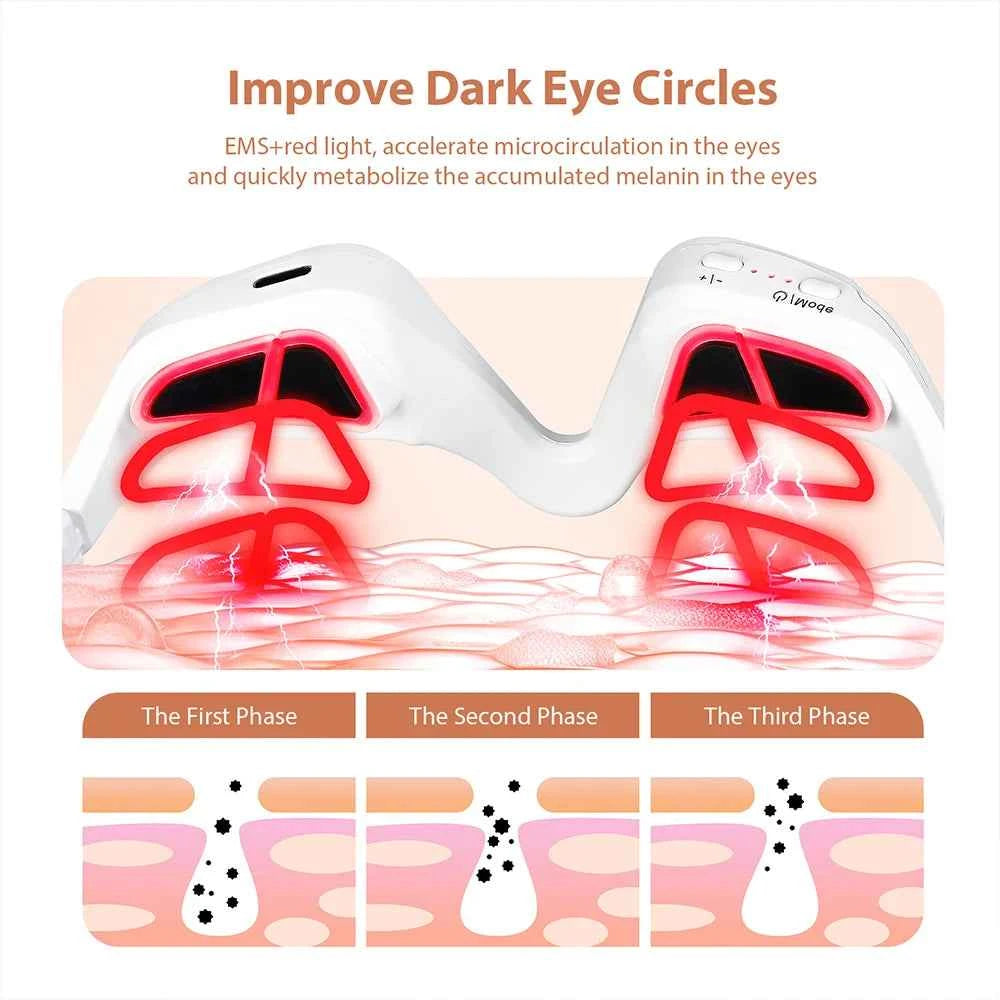 3D EMS Eye Massager Glasses – Red Light Anti Fatigue Eye Care Device