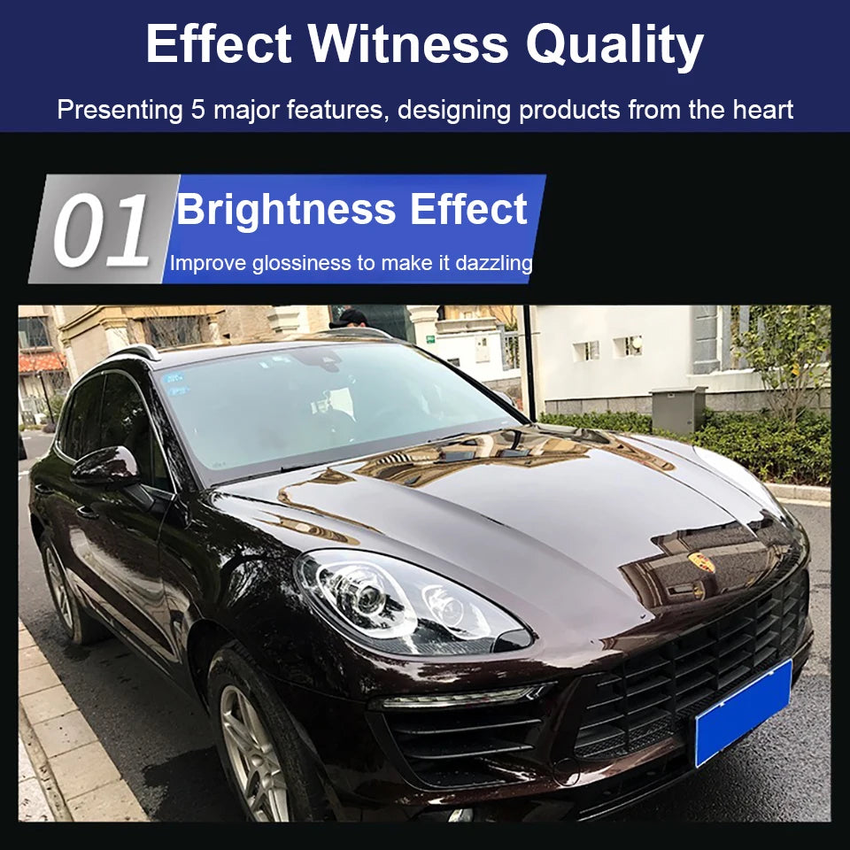 9H+ Liquid Glass Nano Ceramic Car Coating – Waterproof, Hydrophobic & Anti-Scratch Polish Kit