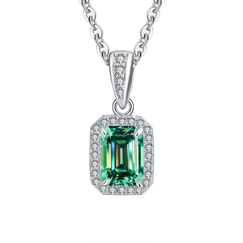 5×7MM Moissanite Pendant Necklace