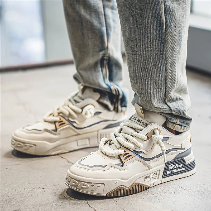 Men’s Thick-Soled Casual Shoes – All-Season Comfort Board Sneakers by Snagg A Shoes