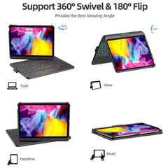 360 Degree Flip Backlit Magic Keyboard For iPad 11th Generation A16/ iPad Air 7 11 13 inch by Snagg A Wireless Keyboard