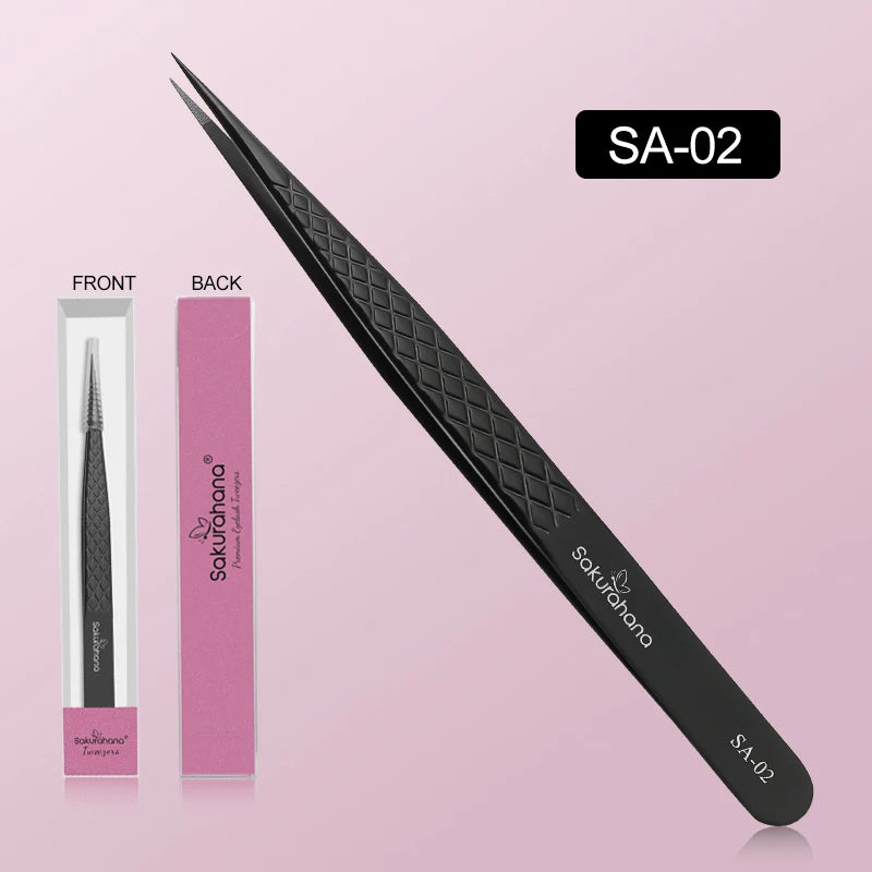 Professional Fiber Tip Eyelash Extension Tweezers – Precision High Volume Application Tool