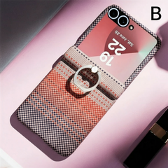 Carbon Fiber Texture Magsafe Case For Samsung Galaxy Z Flip 7 6 5 by Snagg A Phone Case