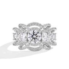 1ct Round Cut Moissanite Ring - SnaggIt