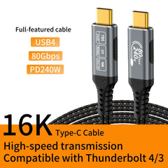 80Gbps PD 240W Type-C To Type-C Charging Cable by Snagg A Charging Cable