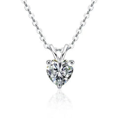 2ct Green Moissanite Heart Necklace - SnaggIt