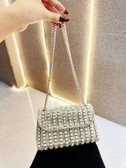 Luxury Full Rhinestone Rectangular Clutch by Snagg It Purses
