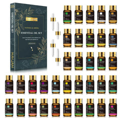 35 Bottle Master Essential Oil Library – 100% Pure Botanical Collection for Diffusion, Artisanal Crafting & Wellness