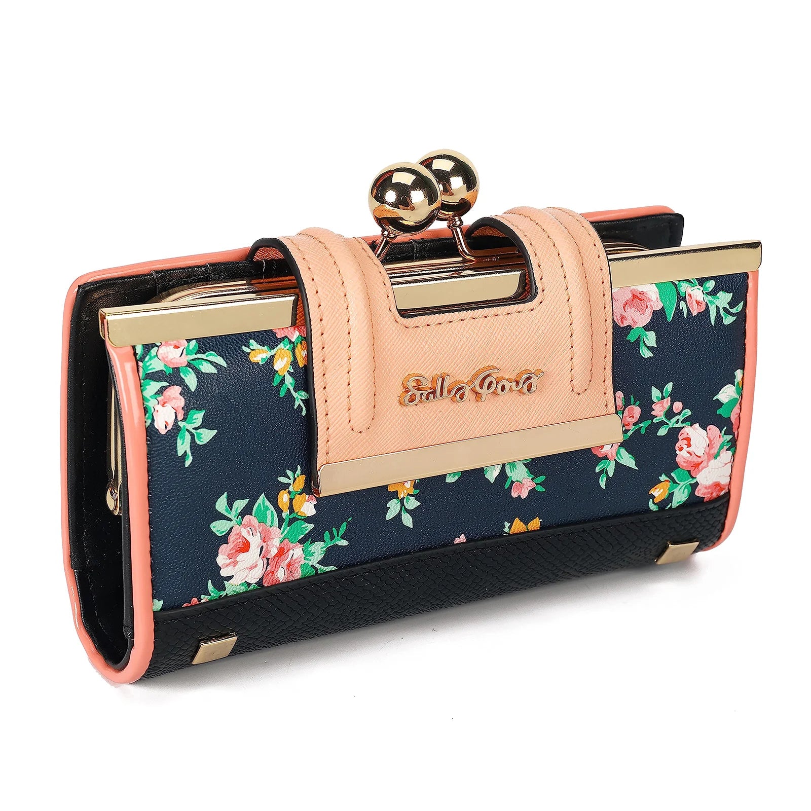 Women’s Floral Leather Long Wallet