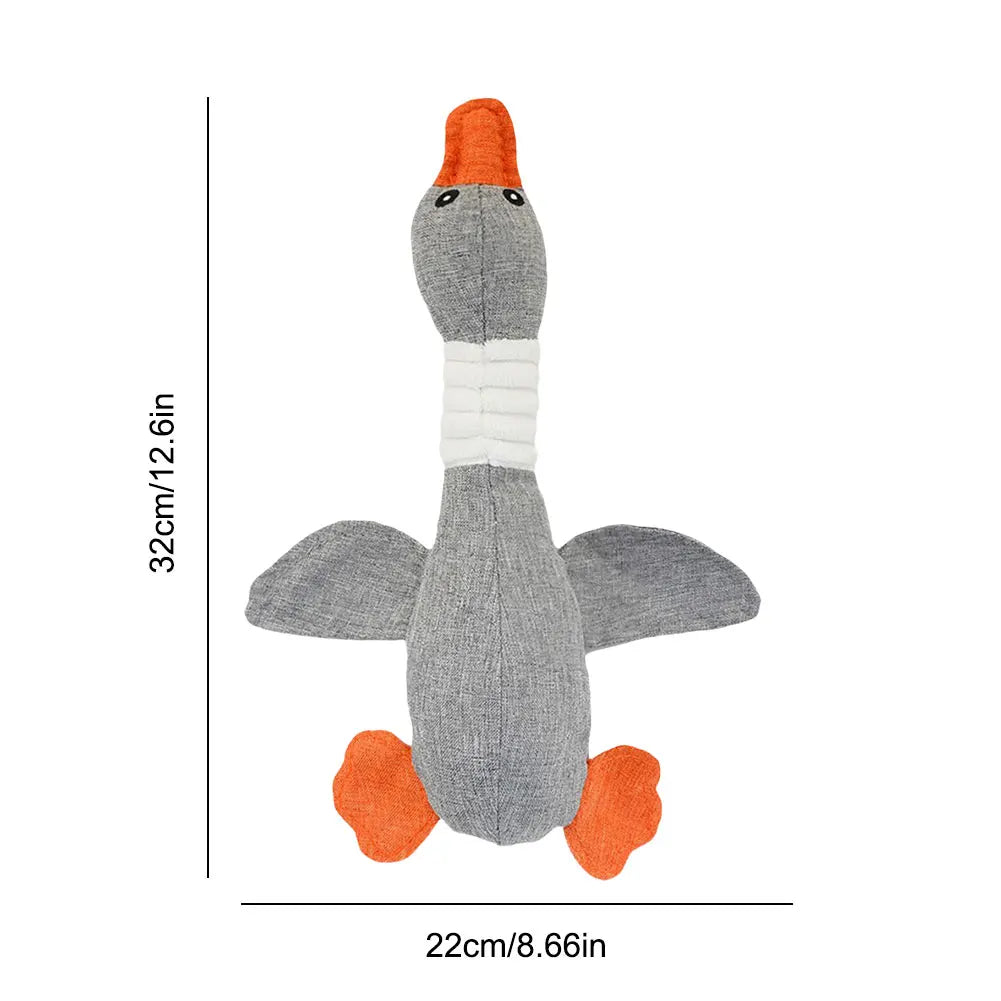 Plush Goose Squeaky Dog Toy by Snagg A Toy