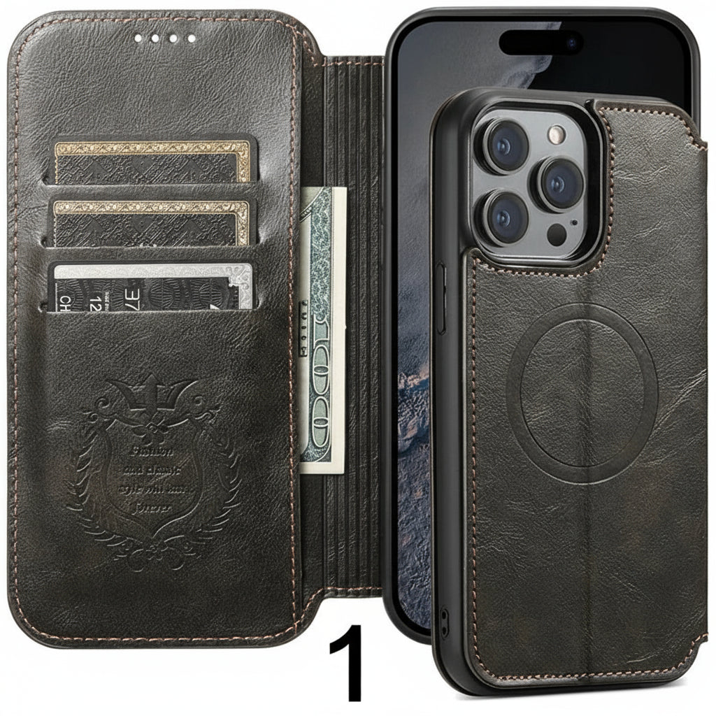 Slim Fit Premium Leather Wallet Case for iPhone 17 Pro Max / Series by Snagg A Phone Case