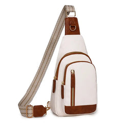 PU Leather Sling Crossbody Chest Bag