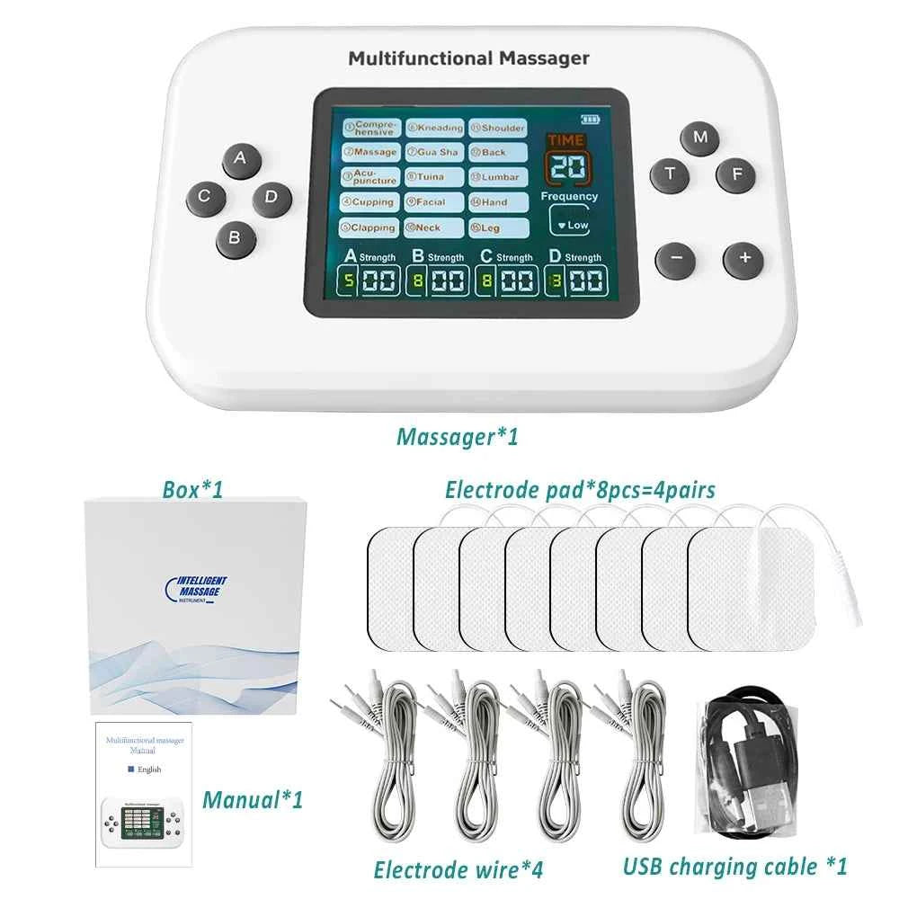 4 Channel TENS & EMS Physiotherapy Machine – 30 Level Muscle Stimulator