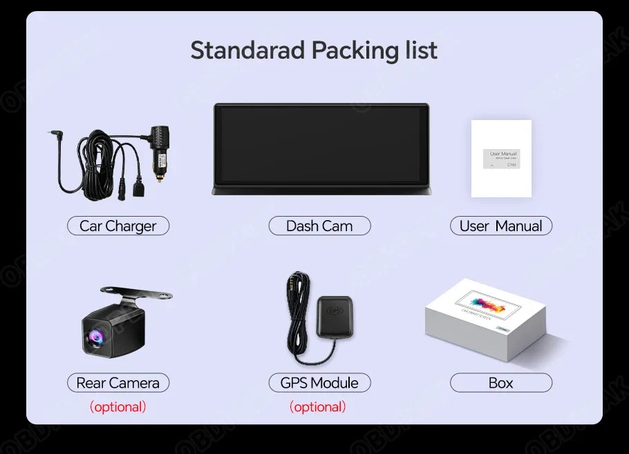 11.3" 4K Dash Cam – Rearview Camera DVR with CarPlay, Android Auto & GPS Navigation by Snagg A Car DVR