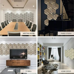 Wood Grain Acoustic Panel Wall Stickers by Snagg A Wall Sticker