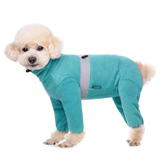 Polar Fleece Dog Jumpsuit – Reflective Closed-Belly Winter Suit for Small Dogs