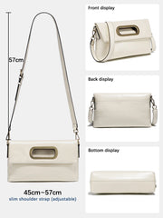 Vintage Genuine Leather Crossbody Handbag – Large Capacity Designer Shoulder Bag for Women, All Seasons