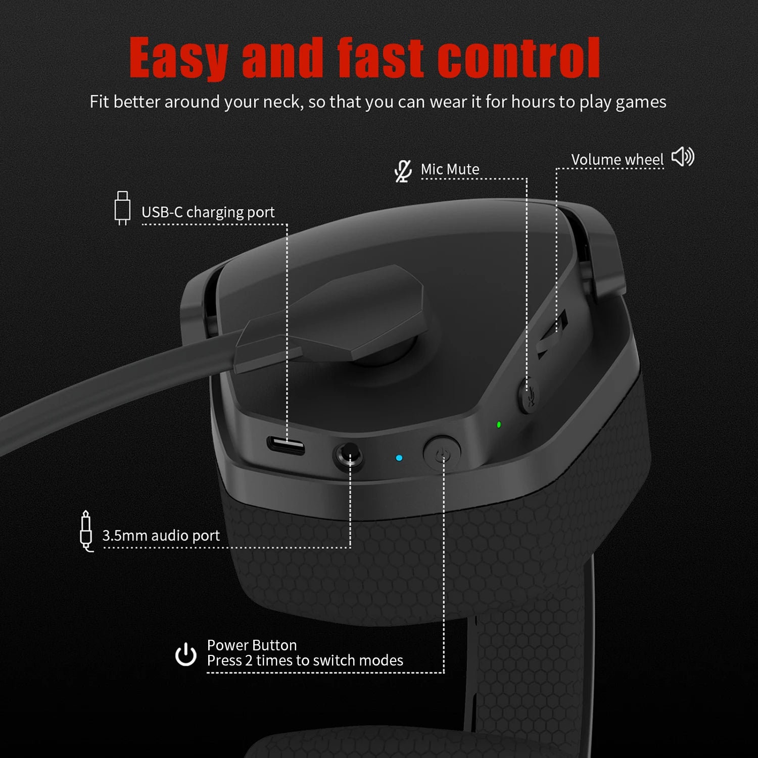 Dual Wireless Gaming Headset Compatible With PS5, PS4, PC, Switch & Mobile by Snagg A Gaming Headset