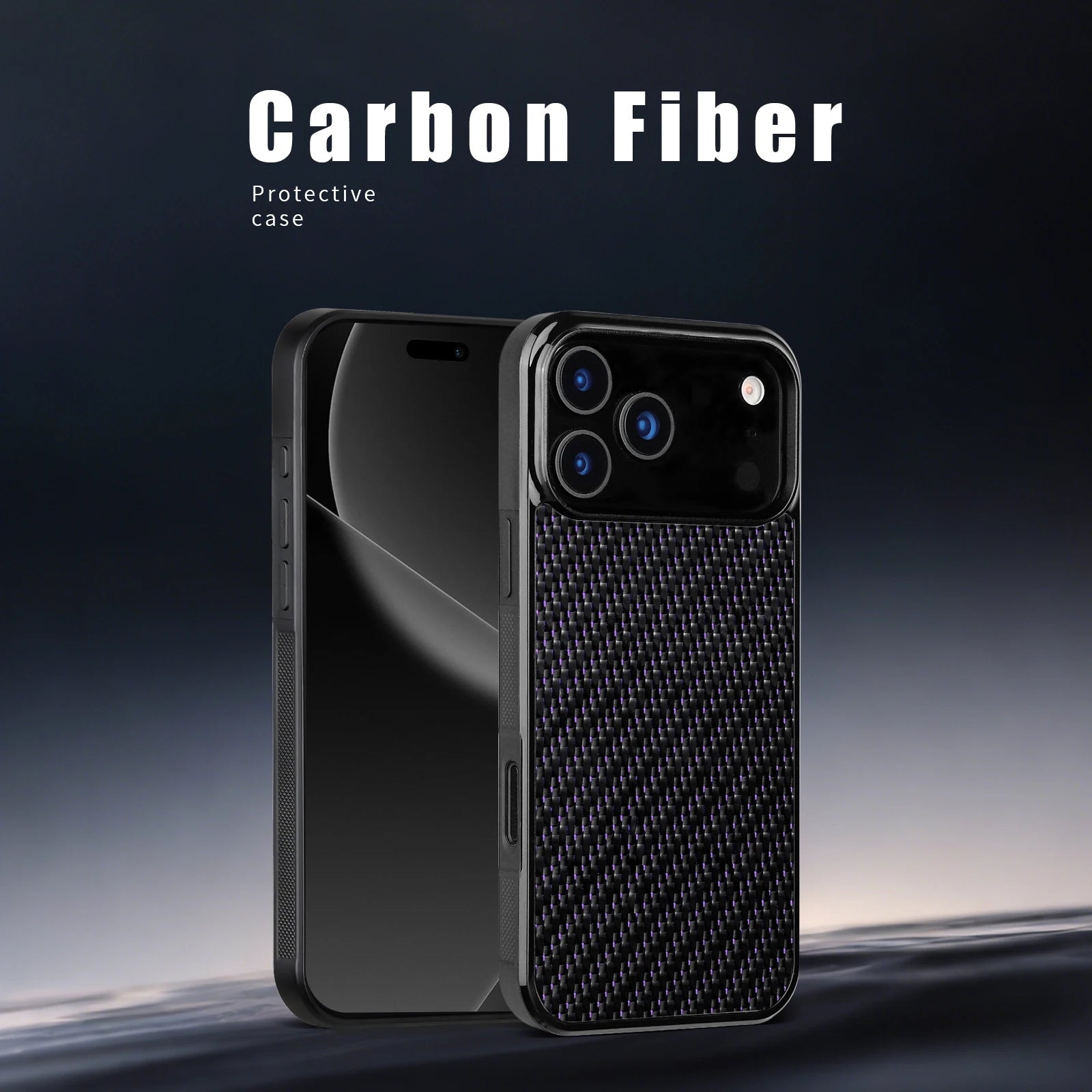 Magnetic Carbon Fiber Pattern Phone Case for iPhone 17 Pro Max Series by Snagg A Phone Case