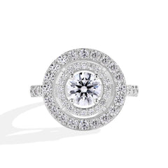 1.0ct Round Cut Moissanite Ring - SnaggIt