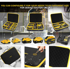 Portable Power Tool Battery Storage Case For DEWALT Batteries