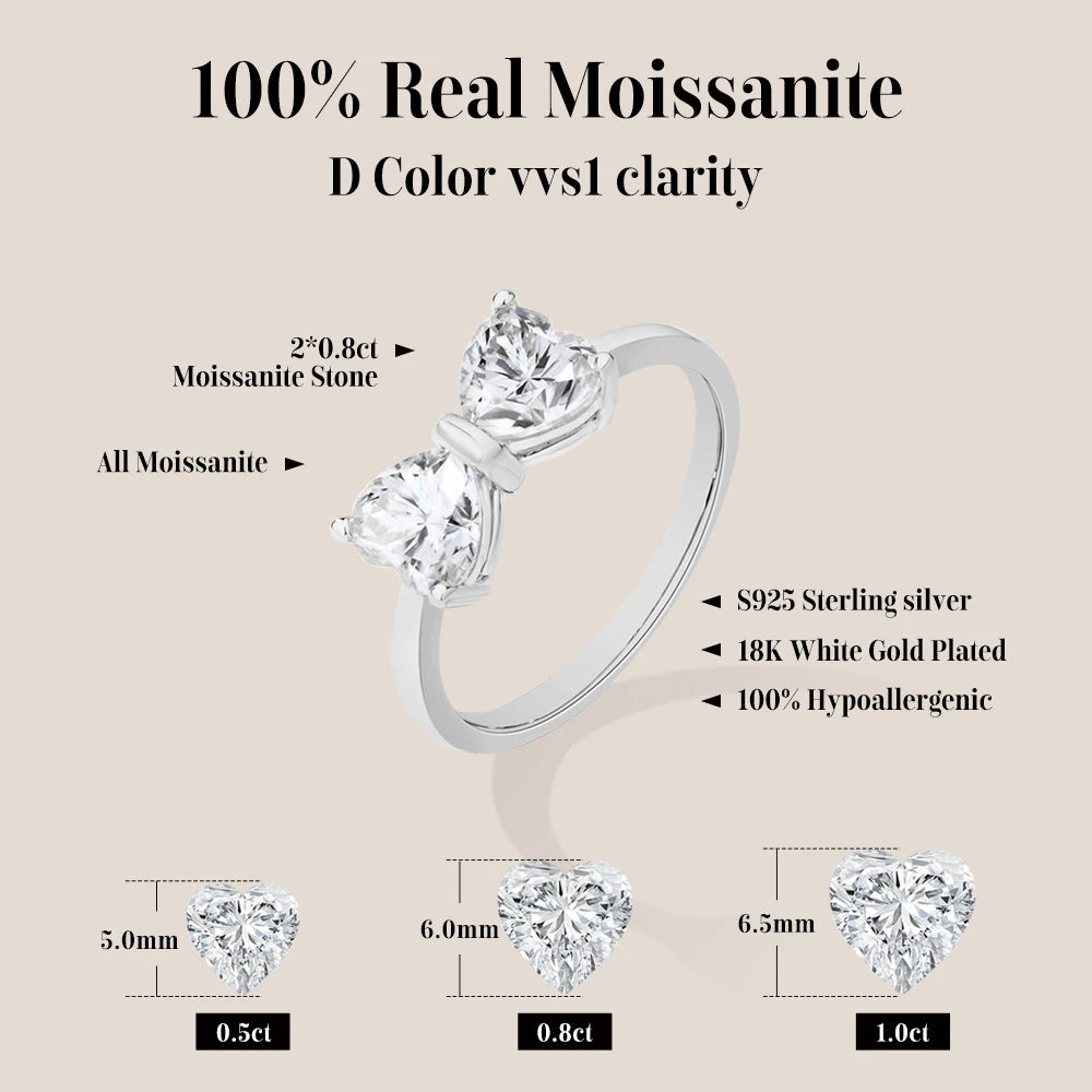 Bowknot Moissanite Ring