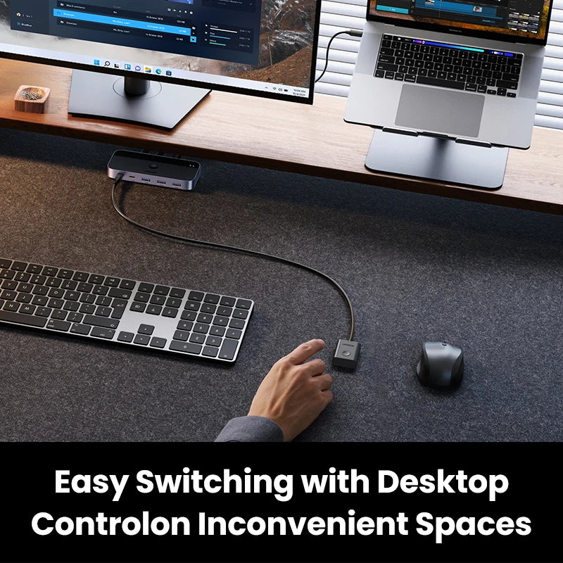 USB 3.0 KVM Switch 2 PC Sharing Hub for Keyboard, Mouse, Printer & Up to 4 USB Devices by Snagg A USB Switch