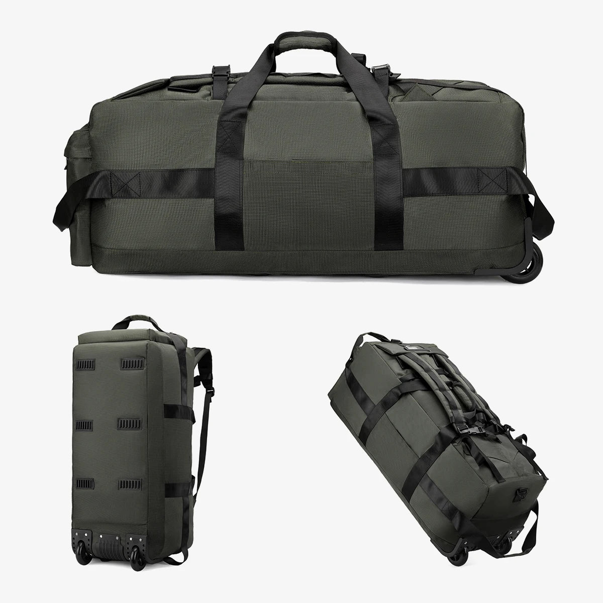 Large-Capacity Portable Roller Duffel Bag