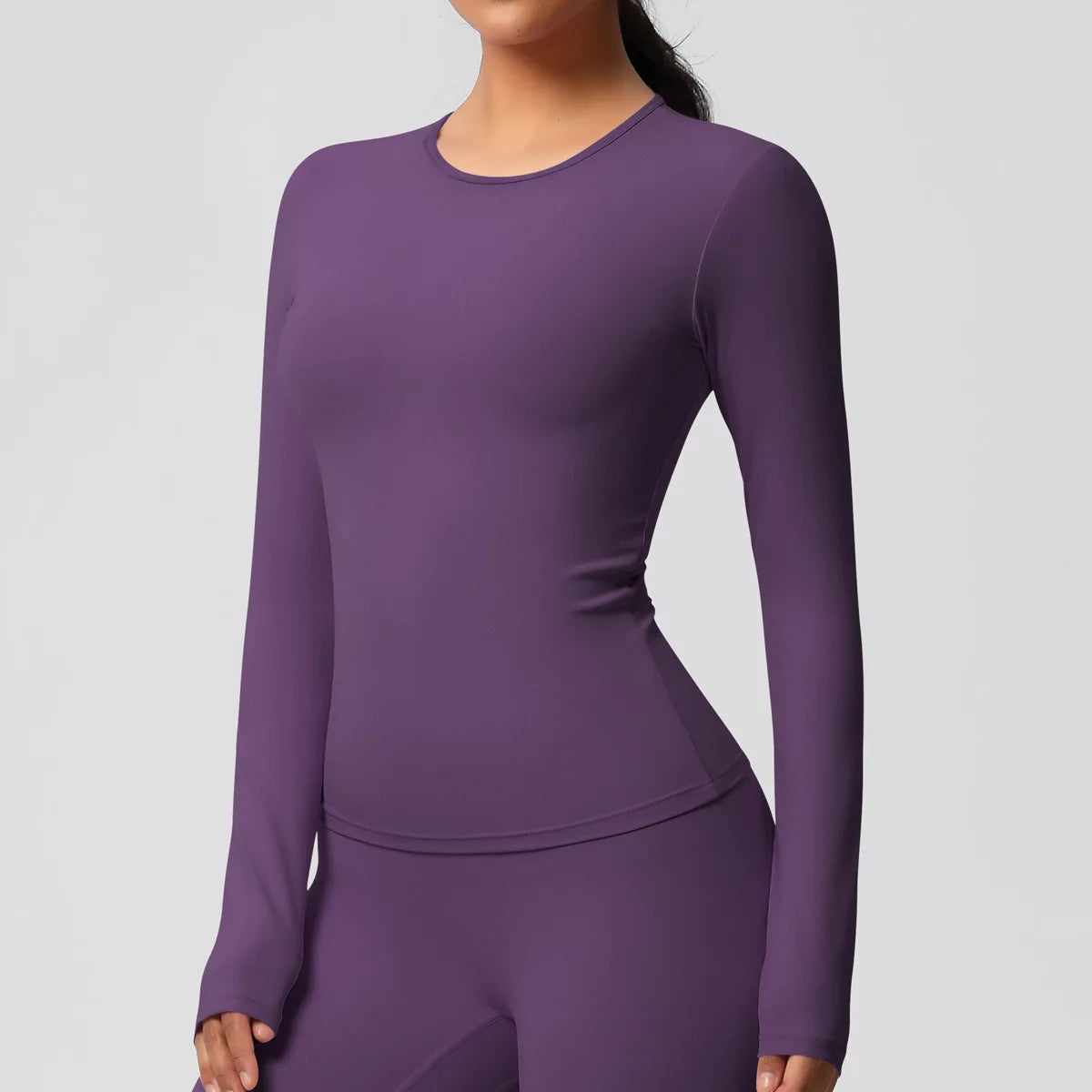 Women's Long Sleeve Yoga Shirt | Push-Up Gym Workout Top Dry-Fit Breathable High Elastic Sports