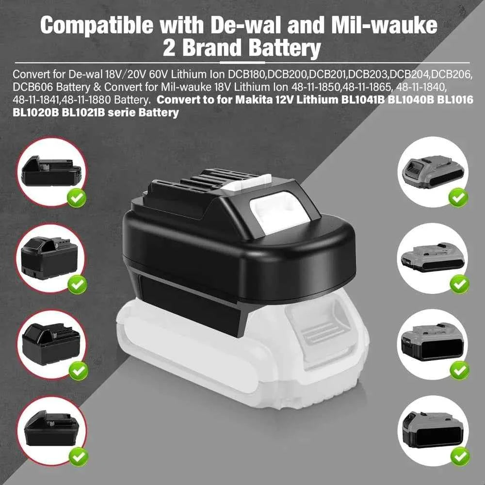 Battery adapter for DeWalt 20V batteries to Makita 12V tools – image 3