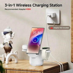 Samsung 3-in-1 Wireless Charging Station | Galaxy S25 S24 Z Flip Fold Watch Ultra Buds Charger Stand