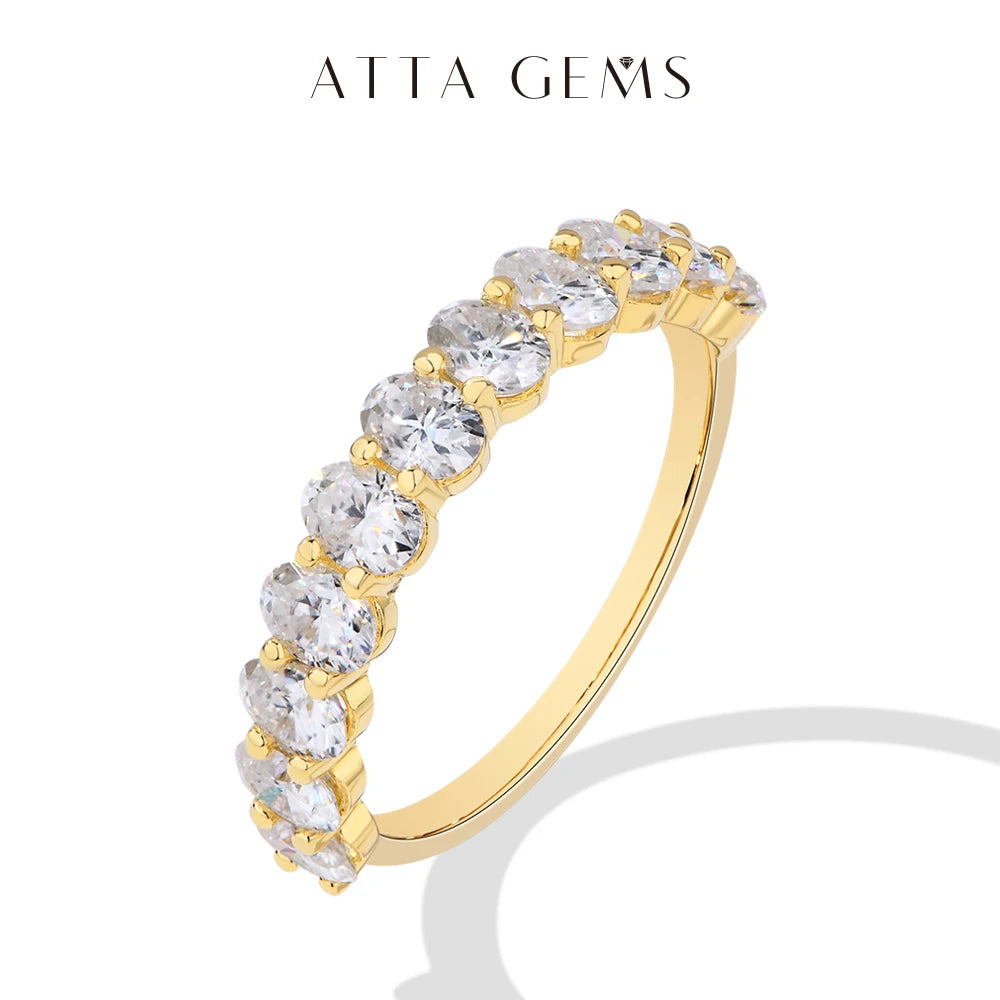 1.8CTW Oval Cut Moissanite Ring