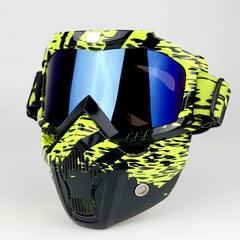 Motorcycle Face Mask with Goggles by Snagg A Motorcycle Goggles