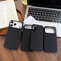 Braided Textured Breathable Shockproof Back Case – for iPhone 17 Series - Phone Cases & Covers