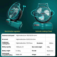 12 inch cordless fan for Makita 18V batteries – image 2