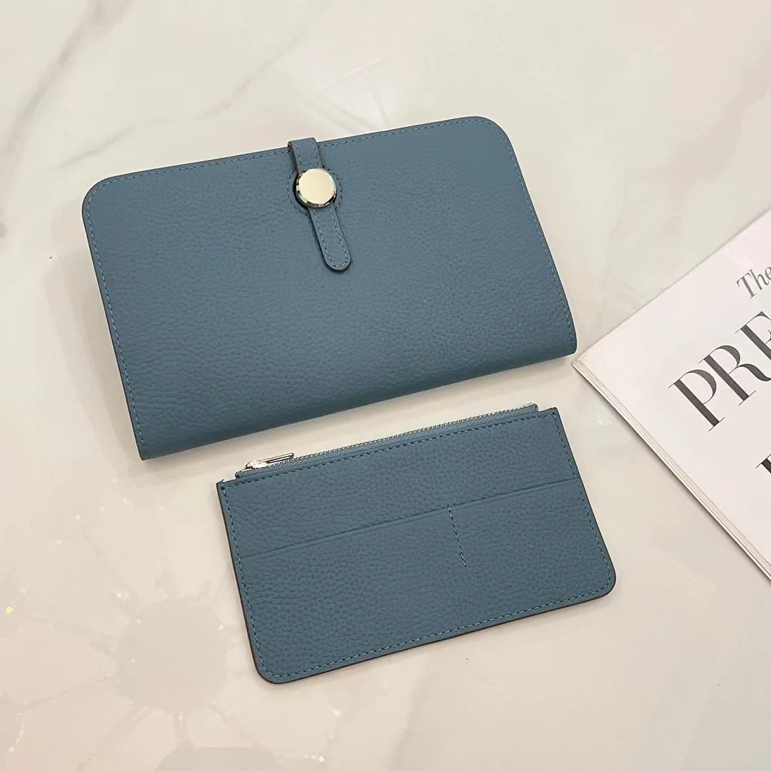 Genuine Leather Long Wallet for Women