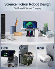 7-in-1 Qi2.2 25W Wireless Charging Station | Bluetooth Speaker + iPhone Apple Watch AirPods Fast Charger