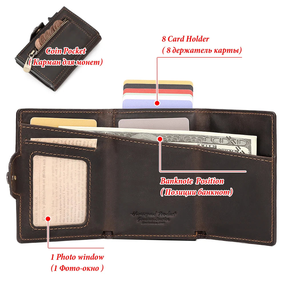 Leather Pop-Up Minimalist Card Holder