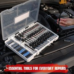 80 Pcs Premium Magnetic Impact Nut Driver Set – Metric & SAE with Socket Adapters, Bit Holder, Wing Nut Driver & Power Bits