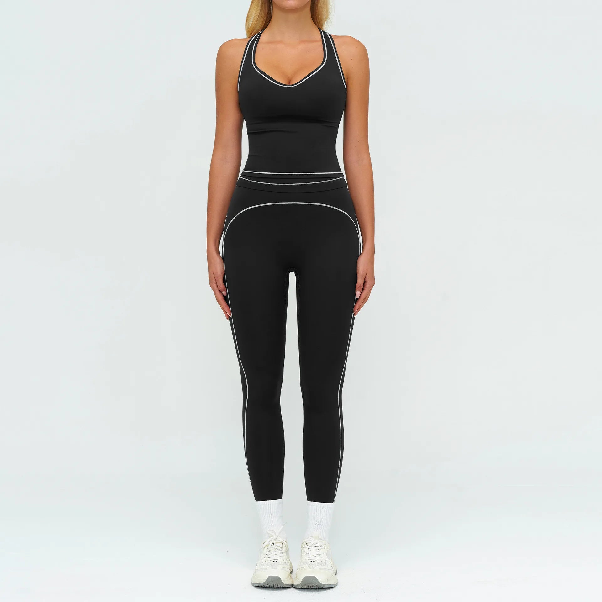 Women's 2-Piece Fitness Suit | Sports Bra & High Waist Leggings Yoga Gym Tracksuit Activewear