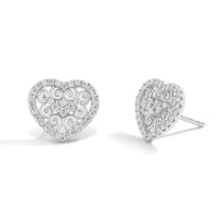 Luxury Heart Shape Moissanite Earrings by Snagg An Earring
