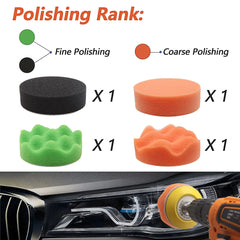 3" Car Headlight Restoration Kit – 26/37pcs Polishing Pads with Drill Backing Pad by Snagg A Restoration Kit