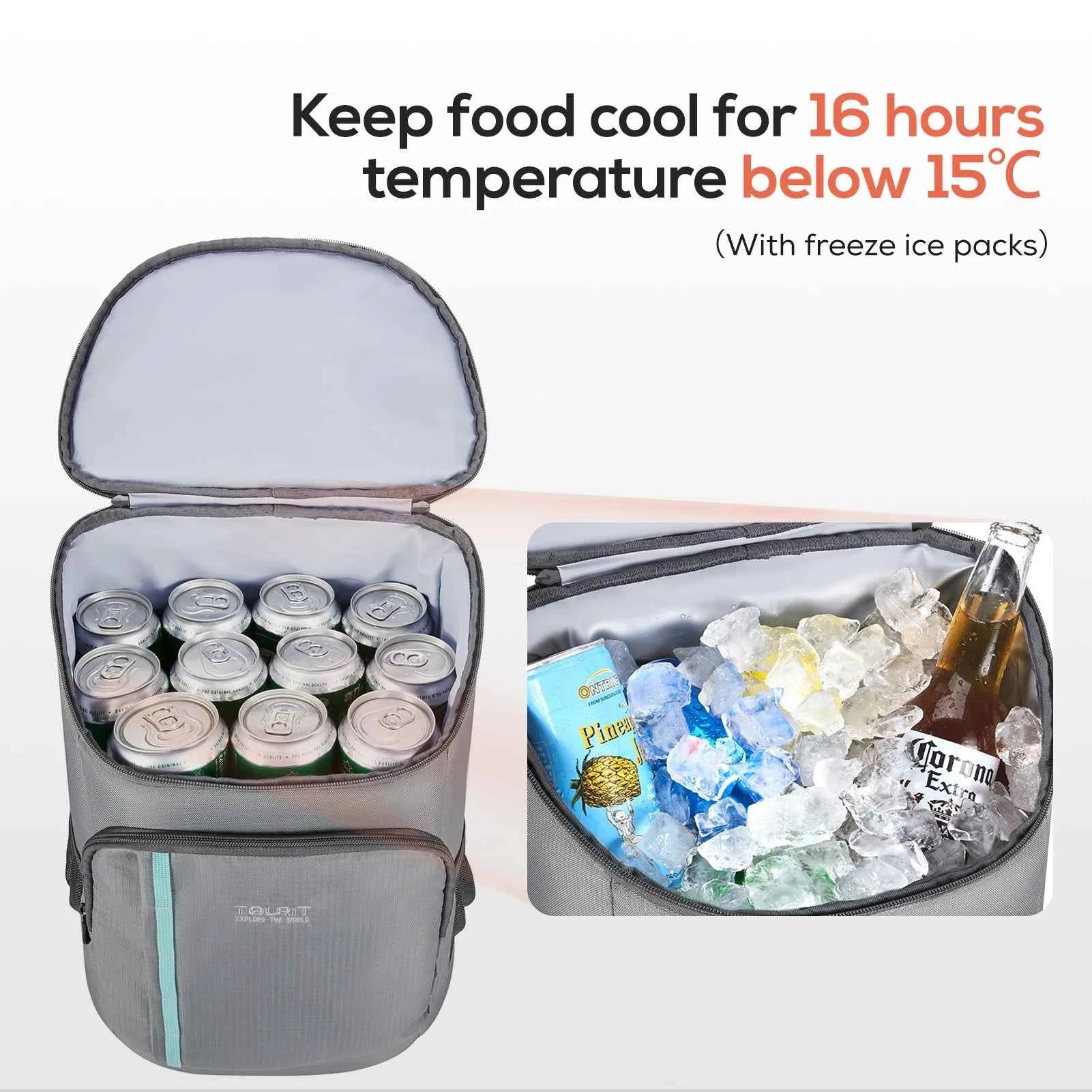 Thermal Insulated Cooler Backpack – Large Capacity Leakproof Picnic Bag with Bottle Opener for Outdoor & Meal Prep